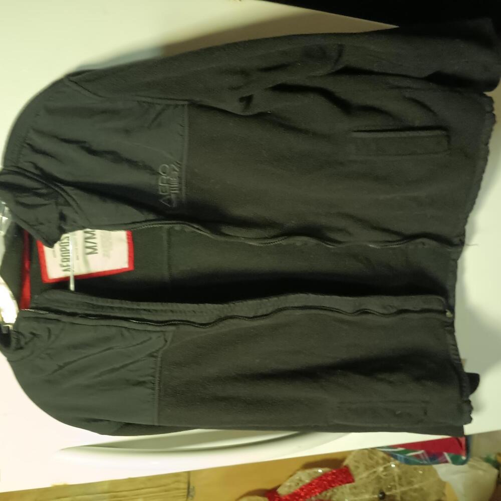 Aeropostale Men's Black Fleece Jacket Medium